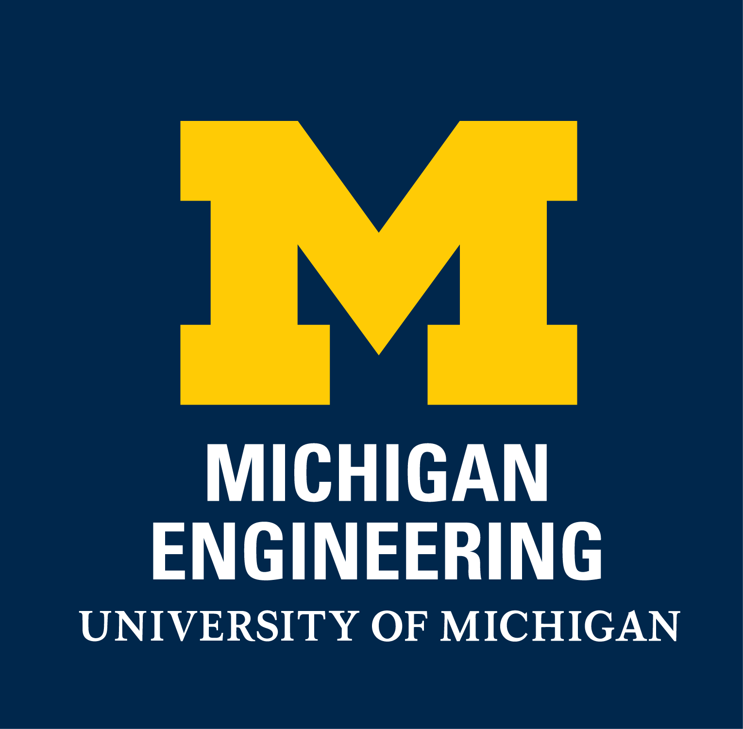 Yellow block M logo with Michigan Engeering in text